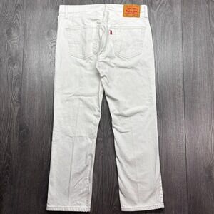 Levis 511 Slim Fit Off White Cream Denim Jeans Mens 34x32 WaterLess 04511-1942